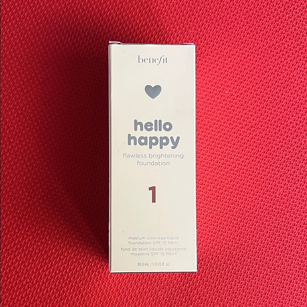 Benefit Cosmetics Hello Happy Flawless Brightening Foundation Shade 1 *NIB*
